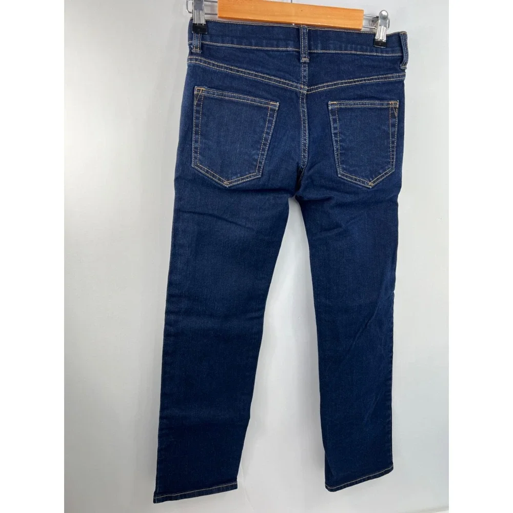 GAP Stretch Straight‎ Leg Jeans Girls' Size 12 Blue Dark Wash 5 Pocket